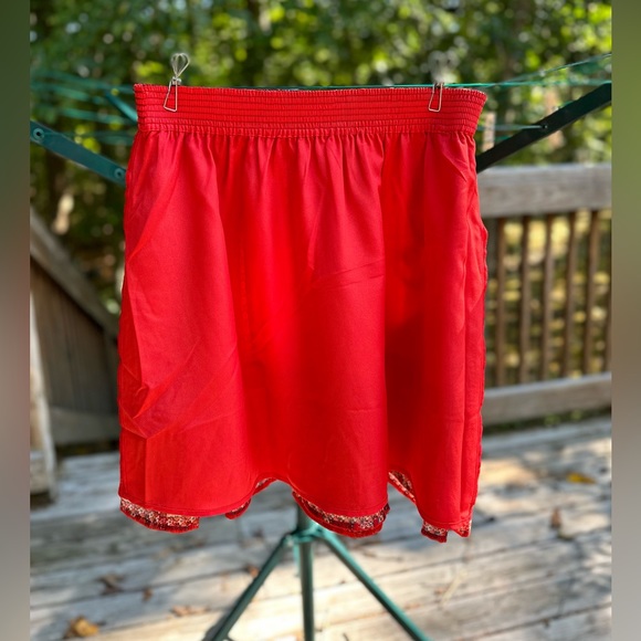 LOFT Red Stripe Boho Skirt : M - Picture 4 of 6